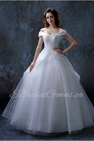 Ball Gown Off-the-shoulder Organza Wedding Dress