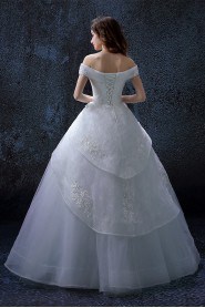 Ball Gown Off-the-shoulder Organza Wedding Dress