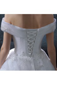 Ball Gown Off-the-shoulder Organza Wedding Dress