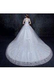 Ball Gown Bateau Organza Wedding Dress