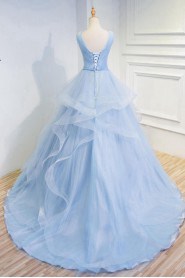 Ball Gown V-neck Lace Quinceanera Dress