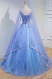 Ball Gown V-neck Lace Quinceanera Dress