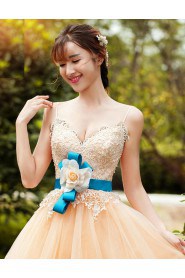 Ball Gown Strapless Lace Prom / Evening Dress