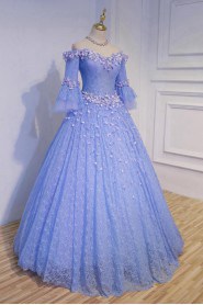 Ball Gown Off-the-shoulder Lace Quinceanera Dress