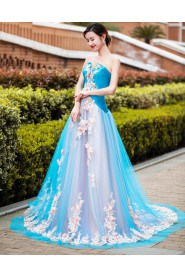 A-line Strapless Lace Quinceanera Dress