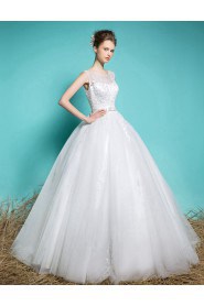 Ball Gown Scoop Lace Wedding Dress