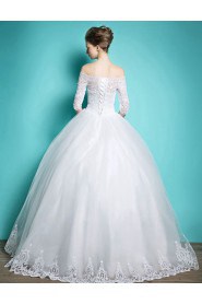 Ball Gown Off-the-shoulder Lace Wedding Dress