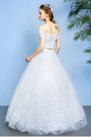 A-line Off-the-shoulder Lace Wedding Dress