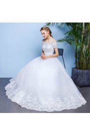 Ball Gown Off-the-shoulder Tulle Wedding Dress