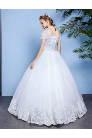 Ball Gown Off-the-shoulder Tulle Wedding Dress