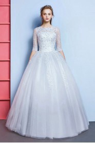 Ball Gown Scoop Tulle Wedding Dress