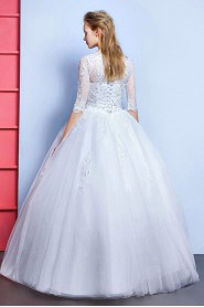 Ball Gown Scoop Tulle Wedding Dress