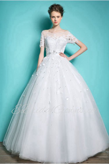 Ball Gown Off-the-shoulder Lace Wedding Dress