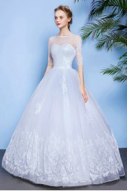 Ball Gown Scoop Tulle Wedding Dress