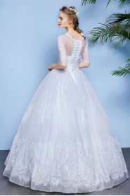 Ball Gown Scoop Tulle Wedding Dress