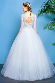 Ball Gown Scoop Tulle Wedding Dress