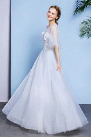 Ball Gown Scoop Tulle Wedding Dress