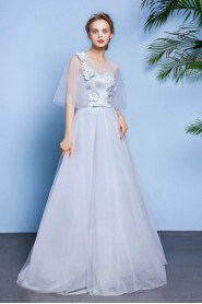 Ball Gown Scoop Tulle Wedding Dress