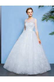 Ball Gown Scoop Tulle Wedding Dress