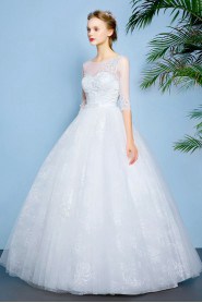 Ball Gown Scoop Tulle Wedding Dress