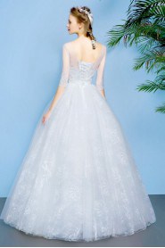 Ball Gown Scoop Tulle Wedding Dress