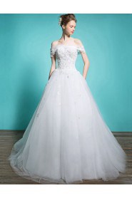 Ball Gown Off-the-shoulder Lace Wedding Dress