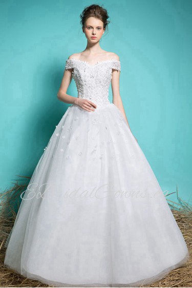 Ball Gown Off-the-shoulder Lace Wedding Dress