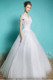 Ball Gown Off-the-shoulder Lace Wedding Dress