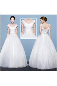 Ball Gown Strapless Lace Wedding Dress