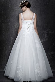 A-line V-neck Lace Wedding Dress