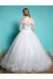 Ball Gown Off-the-shoulder Lace Wedding Dress