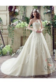 Ball Gown Strapless Organza Wedding Dress