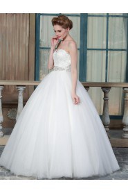 Ball Gown Strapless Tulle Wedding Dress