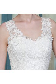 Trumpet / Mermaid V-neck Lace Wedding Dress