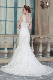 Trumpet / Mermaid V-neck Lace Wedding Dress