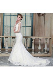 Trumpet / Mermaid V-neck Lace Wedding Dress