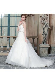 A-line Straps Lace Wedding Dress