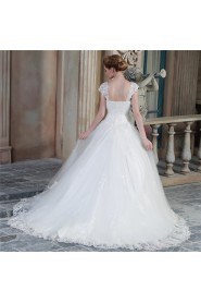 Ball Gown V-neck Lace Wedding Dress