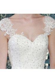 Ball Gown V-neck Lace Wedding Dress