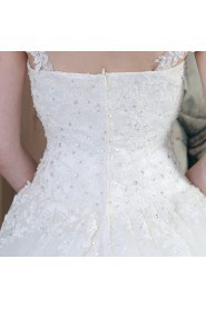 Ball Gown V-neck Lace Wedding Dress