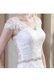 Trumpet / Mermaid V-neck Lace Wedding Dress