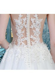 A-line V-neck Wedding Dress