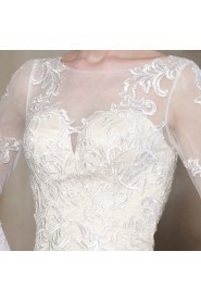 Trumpet / Mermaid Scoop Lace Wedding Dress