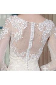 Trumpet / Mermaid Scoop Lace Wedding Dress