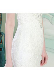 Trumpet / Mermaid Strapless Lace Wedding Dress