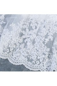 A-line Strapless Lace Wedding Dress