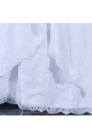 Ball Gown Square Satin Wedding Dress