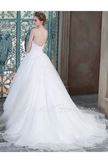 Ball Gown Strapless Organza Wedding Dress