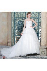 Ball Gown Strapless Organza Wedding Dress