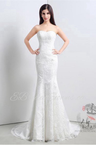 Trumpet / Mermaid Lace Wedding Dress